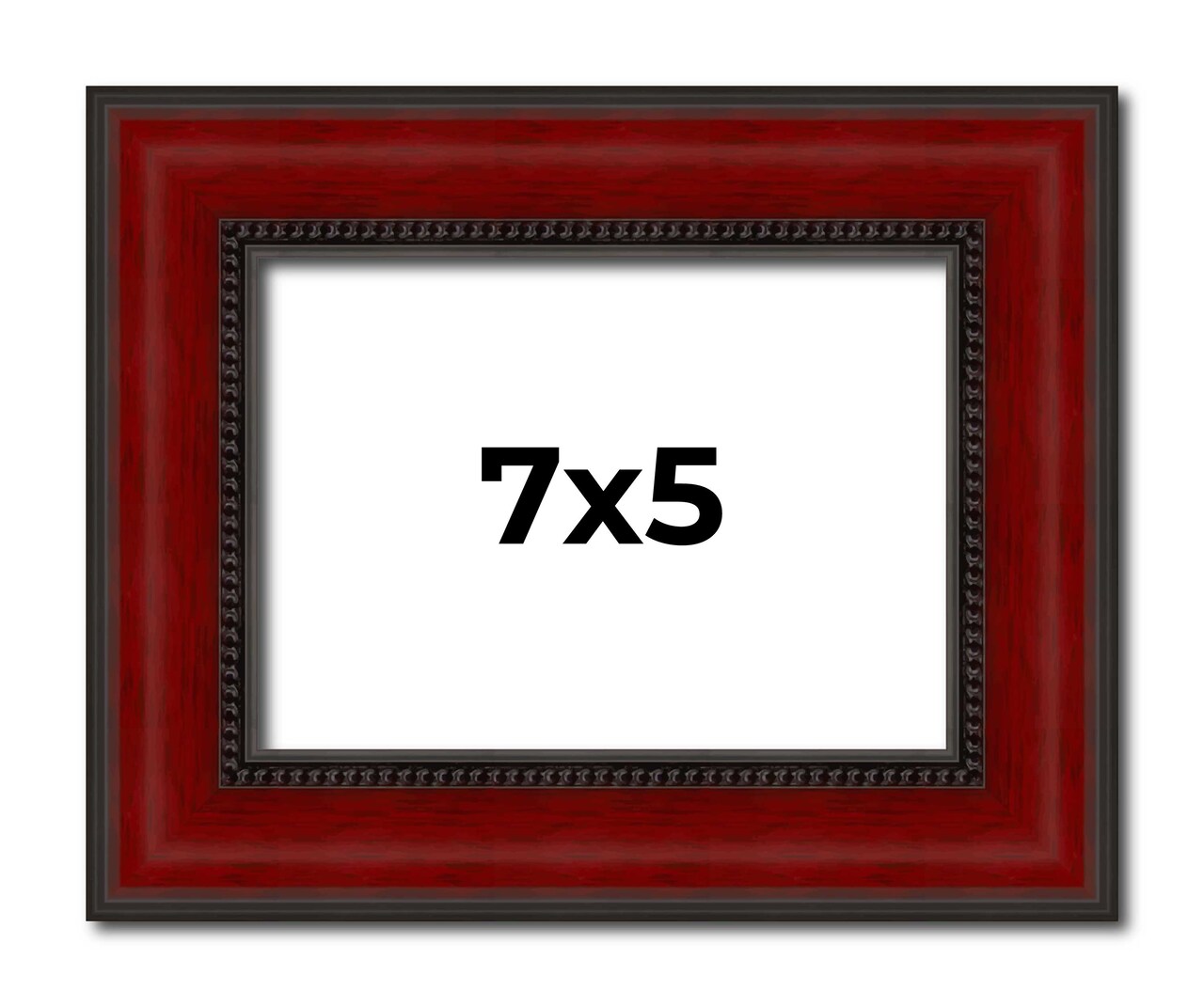 Photo Size Weathered Red Picture Frame - UV Acrylic, Foam Board Backing, Hanging Hardware